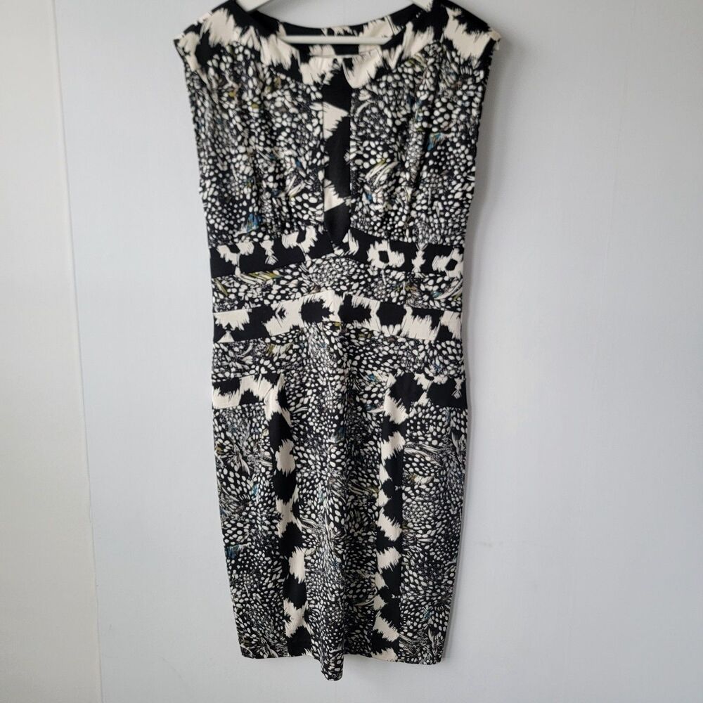 Diane von Furstenberg womens Stirling sleeveless sheath dress size 10 100% silk